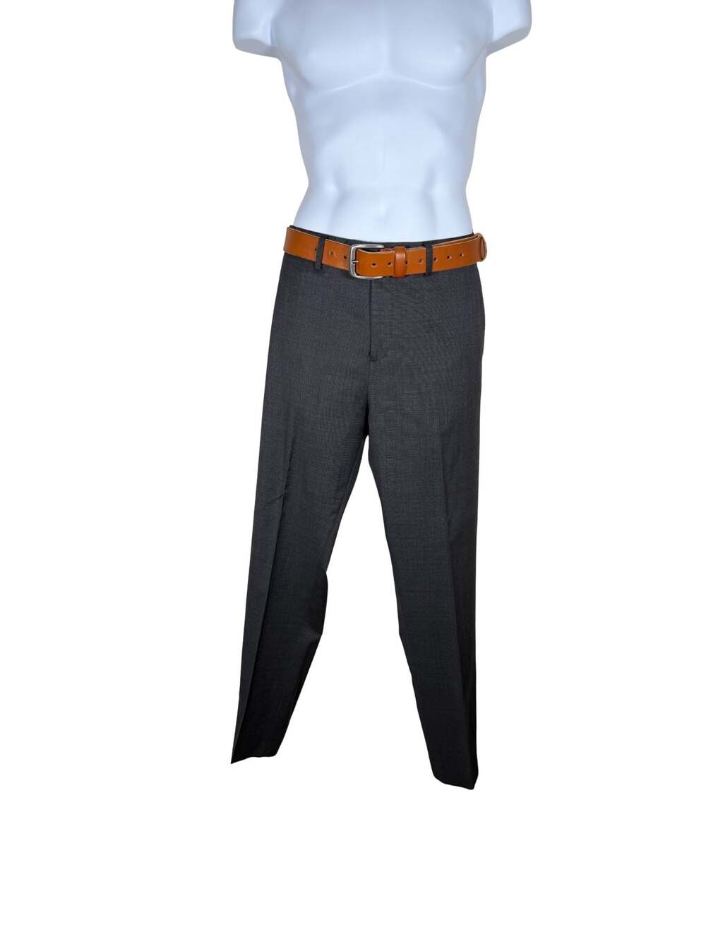 Banana Republic Men's Gray Flat-Front Dress Pants 33R